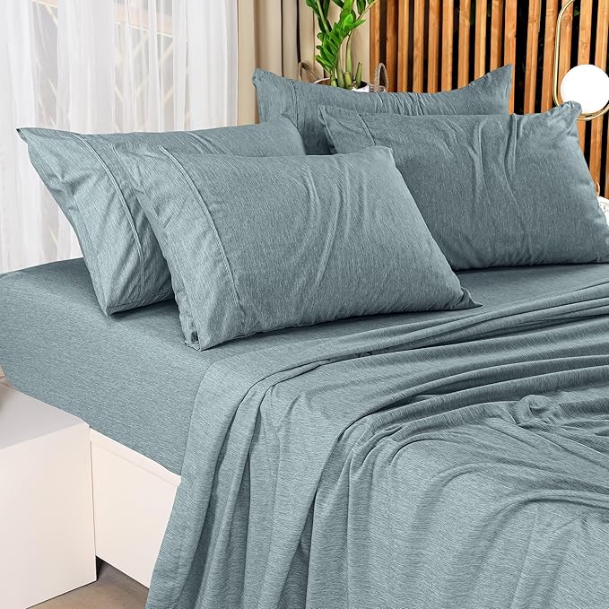 Utopia Bedding Full Sheet Set – 4 Piece Bed Sheets for Cal King Size Bed, Soft and Breathable Microfiber, Includes 1 Fitted Sheet, 1 Flat Sheet and 2 Pillowcases (Heather Grey)