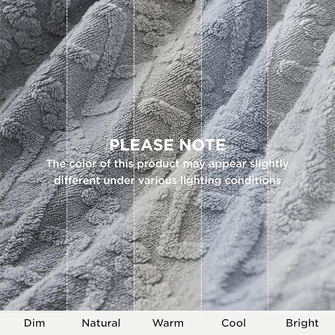 Bedsure Sherpa Queen Size Blanket for Bed - Fleece Soft Fluffy & Cozy Cable Jacquard Tufted Throw Blankets for Women Gift, Thick Warm for Winter and All Seasons, Grey, 90x90 Inches