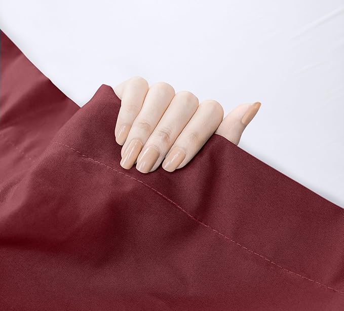 Utopia Bedding Flat Sheet - 1 Pack (Queen, Burgundy) - Soft Brushed Microfiber Fabric - Shrinkage & Fade Resistant Top Sheet - Easy Care Bed Sheet