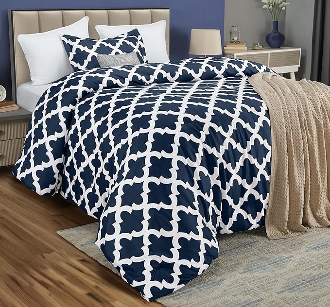 Utopia Bedding Twin Comforter Set Kids (Navy) with 1 Pillow Sham - Bedding Comforter Sets - Down Alternative Comforter - Soft and Comfortable - Machine Washable