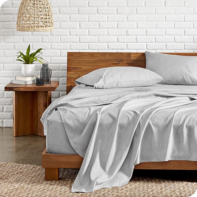 Bare Home Twin XL Sheet Set - College Dorm Size - 1800 Ultra-Soft Microfiber Bed Sheets - Deep Pockets - Easy Fit - Extra Soft - 3 Piece Set (Twin XL, Heathered Pewter)