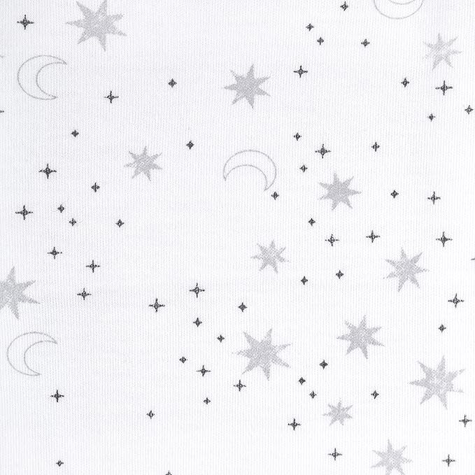HALO SleepSack, 100% Cotton Wearable Blanket, Swaddle Transition Sleeping Bag, TOG 0.5, Midnight Moons-grey, Small, 0-6 Months