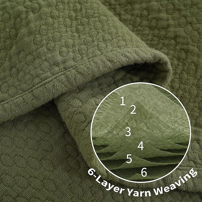 Premium 100% Cotton Blanket – All-Season Soft Breathable Bed Blanket for Twin Size – Lightweight Stylish Textured Throw for Bed– Giftable Cozy Bedding