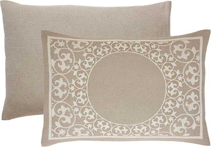 Superior Cotton Blend Bedspread Set, Includes Oversized Bedspread and 2 Matching Pillow Shams, Light Weight Blanket, Bedding Decor, Jacquard Vintage Floral Mandala, Lyron Collection - King, Taupe