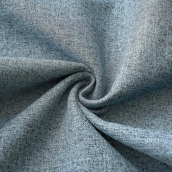 MIULEE Pack of 2 Decorative Linen Burlap Coastal Pillow Covers Farmhouse Accent Pillowcases for Sofa Car Couch Bedroom Living Room Decor 18x18 Inch Dusty Blue