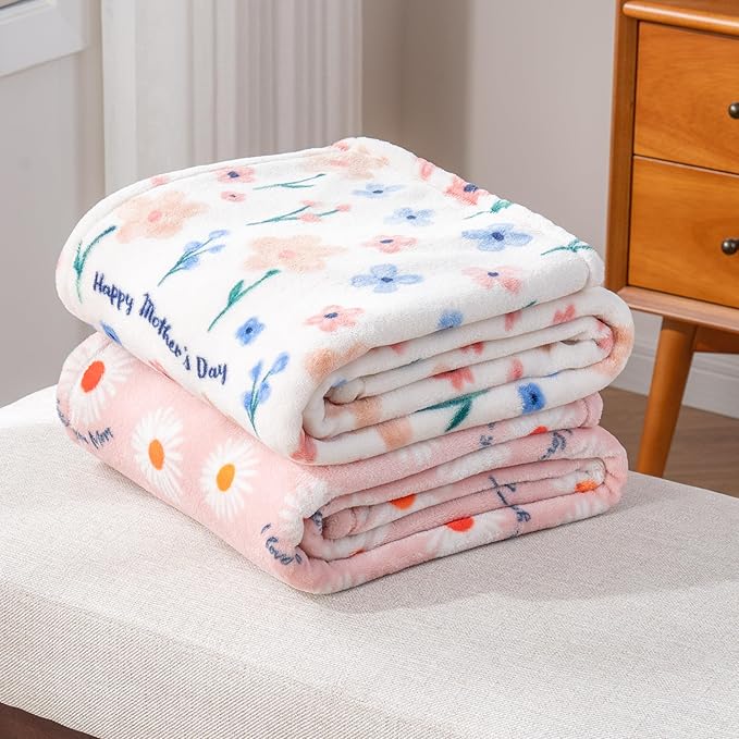 Berkshire Blanket Velvetloft® Plush Throw Blanket –Ultra Soft & Cozy Gift for Mom, Mother’s Day Present, Warm Lightweight Fleece Throw for Bed, Couch & Travel, 50 in × 60 in