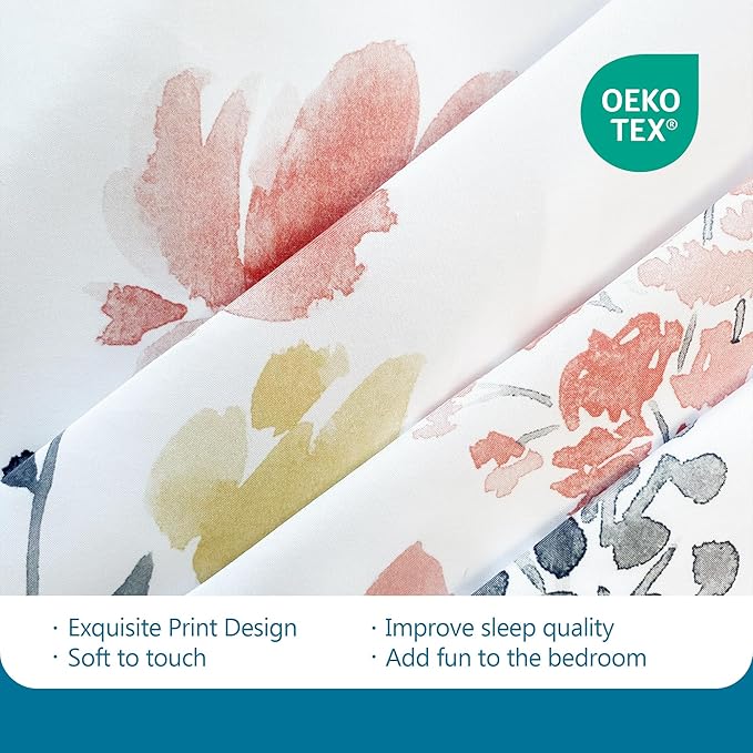 Style Quarters Duvet Cover King-100% Washed Microfiber King Duvet Cover Set 3 Pieces Floral Bedding Set Includes 1 Duvet Cover and 2 Pillowcases Comfortable Breathable King Size Duvet Cover