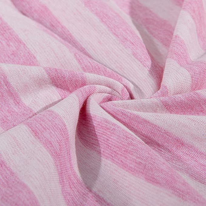NTBAY Organic Cotton Toddler Pillowcases - Super Soft & Breathable Jersey Cotton Toddler Pillow Cases, 13”x18” Pillow Cases with Envelope Closure, Pink Stripe