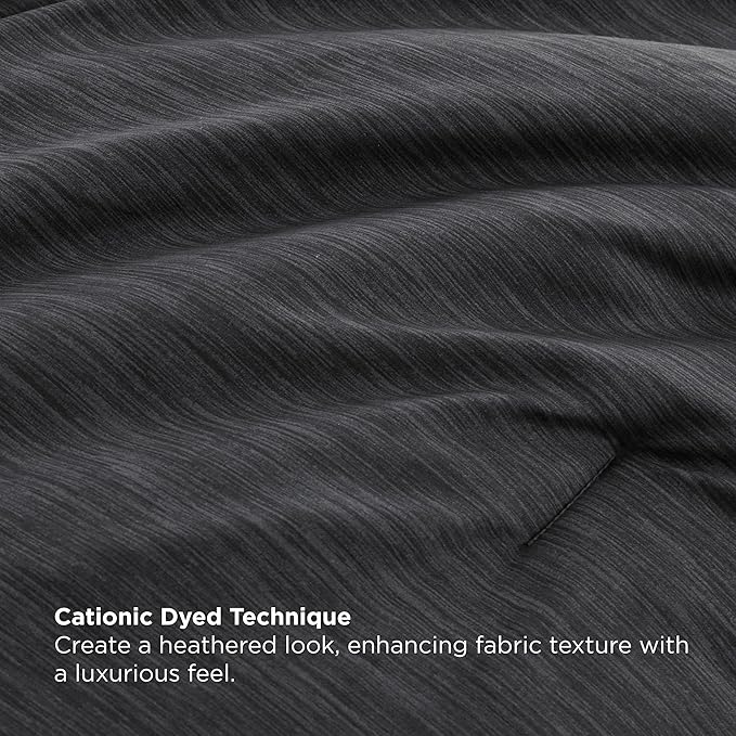 Bedsure Full Comforter Set Black - Bed in a Bag Full Size Bedding 7 Pieces, Cationic Dyed Bed Set Gift for Family, Black Soft Bedding for All Seasons Comforter with Sheets, Pillowcases & Shams