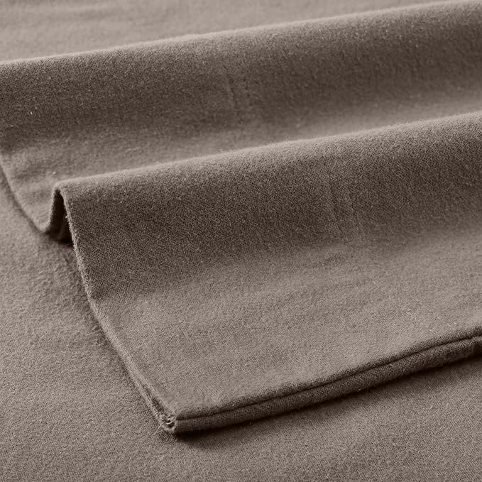 Superior Deep Pocket Cotton Flannel Paisley or Solid Sheet Set, Grey