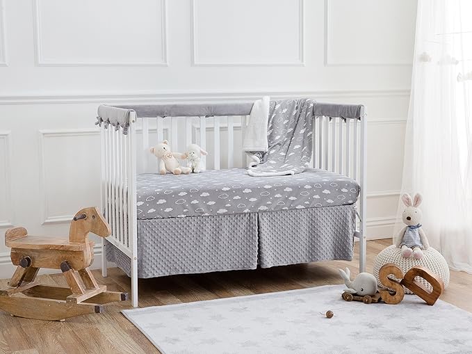 American Baby Company Heavenly Soft Chenille Sherpa Receiving Blanket (30" x 35"), 3D Gray, Warm and Cozy for Boys and Girls, Ideal for Baby Carrier, Stroller, and Travel