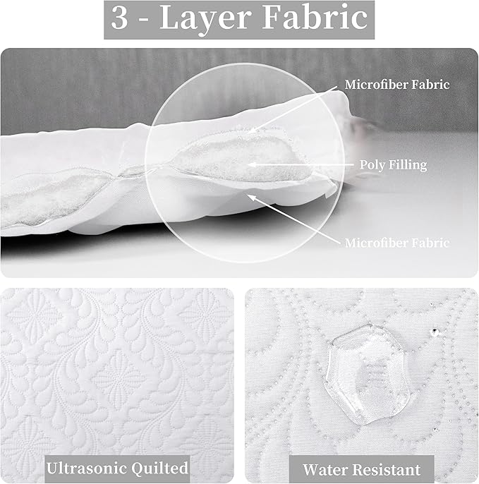 Easy-Going Full/Queen Size Reversible Quilt Set with 1 Quilt and 2 Pillow Shams, Soft Bed Quilt Cover, Water Resistant Lightweight Microfiber Bedspread, Stain Resistant, Olive Leaf-White/White