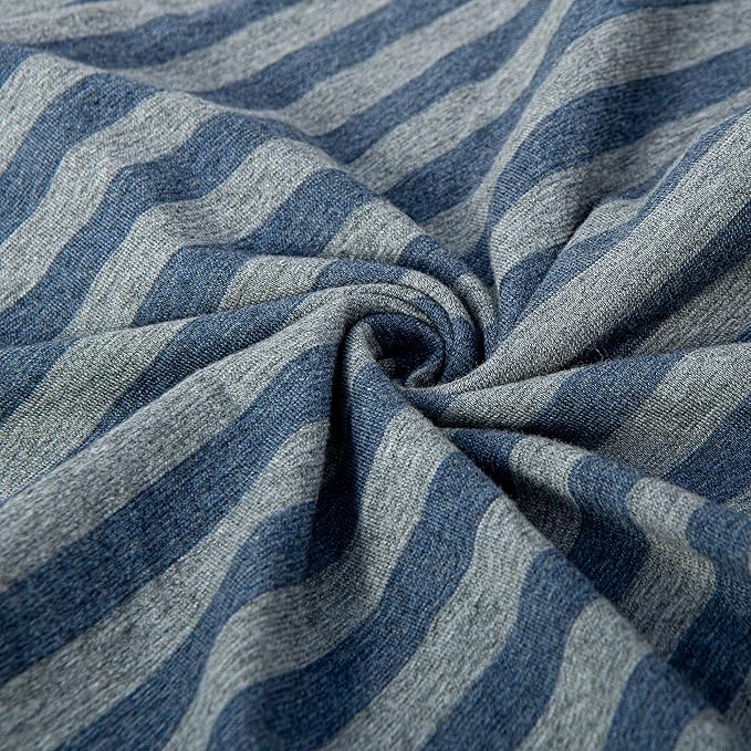 NTBAY Organic Cotton Toddler Pillowcases - Super Soft & Breathable Jersey Cotton Toddler Pillow Cases, 13”x18” Pillow Cases with Envelope Closure, Dark Blue and Grey Stripe