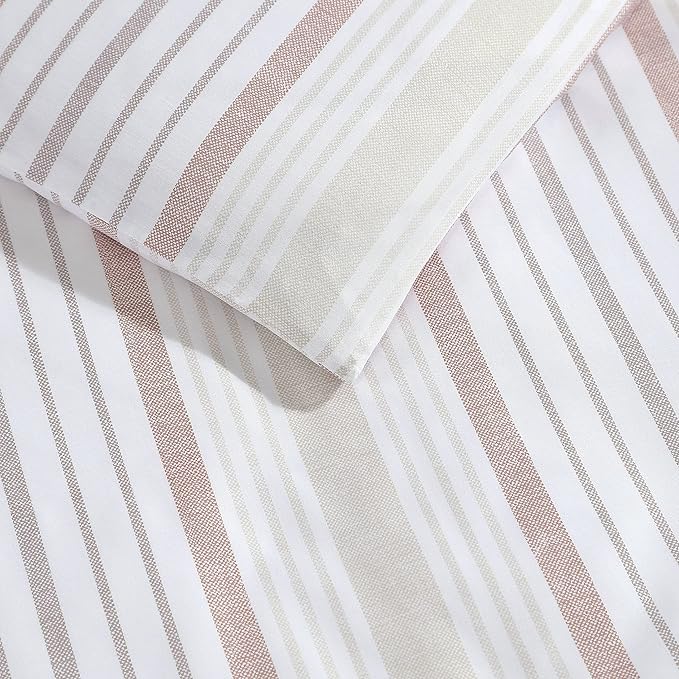 Stone Cottage- King Duvet Cover Set, Cotton Reversible Bedding Set, Cottage Home Décor (Conrad Beige, King)