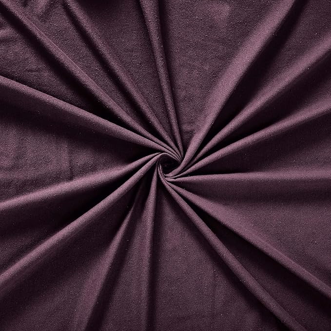 Superior Paisley or Solid Flannel Cotton Sheet Set, Fuzzy Warm Sheets, Traditional Bohemian Bedding, Includes 1 Flat Sheet, 1 Elastic Deep Pocket Fitted Sheet, 2 Pillowcases, King, Purple
