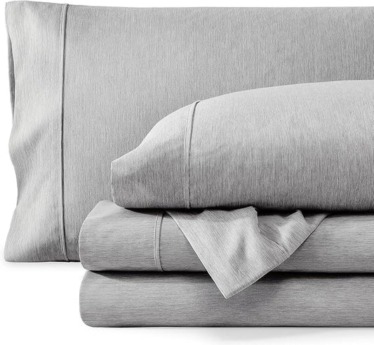 Bare Home King Sheet Set - Luxury 1800 Ultra-Soft Microfiber Double Brushed - Deep Pockets - Easy Fit - 4 Piece Set - Bedding Sheets & Pillowcases (King, Heathered Charcoal)
