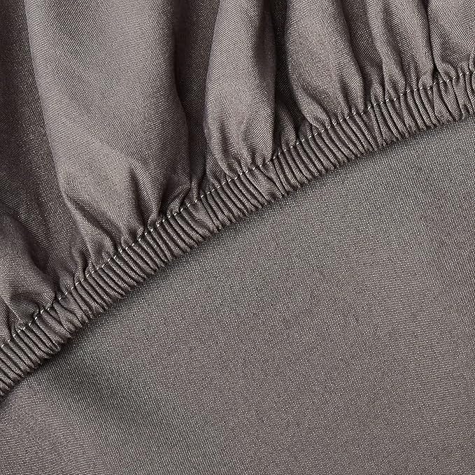 Elegant Comfort 1500 Premium Hotel Quality 1-Piece Fitted Sheet, Softest Quality Microfiber - Deep Pocket up to 16 inch, Wrinkle and Fade Resistant, King, Gray
