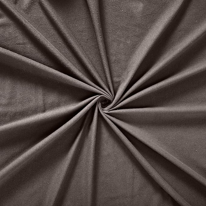 Superior Flannel Cotton Bed Sheet Set, Set Includes: One Flat Sheet, One Fitted Sheet and One Pillowcase, Breathable, Modern Solid Classic, Twin, Charcoal