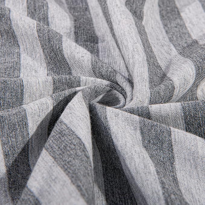 NTBAY Organic Cotton Toddler Pillowcases - Super Soft & Breathable Jersey Cotton Toddler Pillow Cases, 13”x18” Pillow Cases with Envelope Closure, Grey Stripe