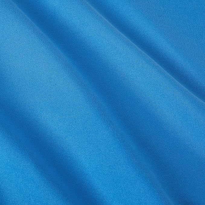 Amazon Basics 5-Piece Microfiber Kid's Bed-in-a-Bag Bedding Set, Twin, Blue, Solid