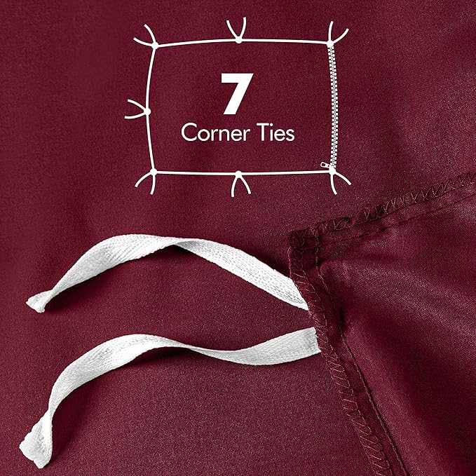 Utopia Bedding Duvet Cover King Size - 3 Piece with Zipper Closure - 1 Comforter Cover 104X90 Inches & 2 Pillow Shams 20X36 Inches (Burgundy) Comforter Not Included