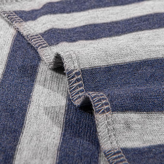 NTBAY Organic Cotton Toddler Pillowcases - Super Soft & Breathable Jersey Cotton Toddler Pillow Cases, 13”x18” Pillow Cases with Envelope Closure, Blue and Grey Stripe