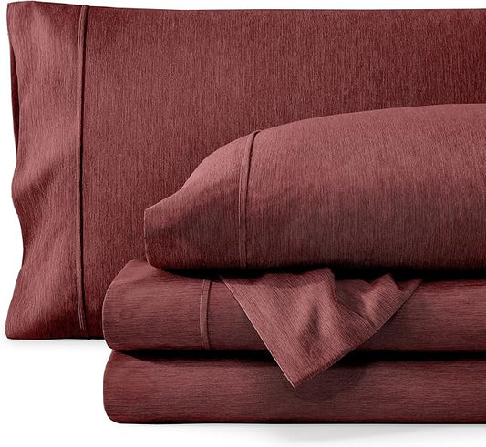 Bare Home Twin XL Sheet Set - 1800 Ultra-Soft Microfiber Double Brushed - Deep Pockets - Easy Fit - Soft - 3 Piece Set - Bed Sheets (Twin XL, Heathered Rose)