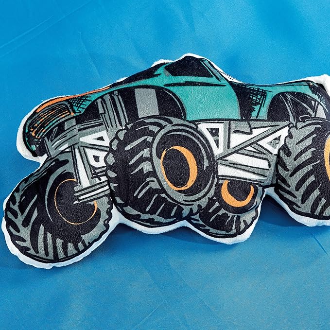 Chezmoi Collection 3-Piece Boys Twin Bedding Sets - Soft Microfiber Multi-Color Monster Truck Racing Kids Comforter Set Twin Size