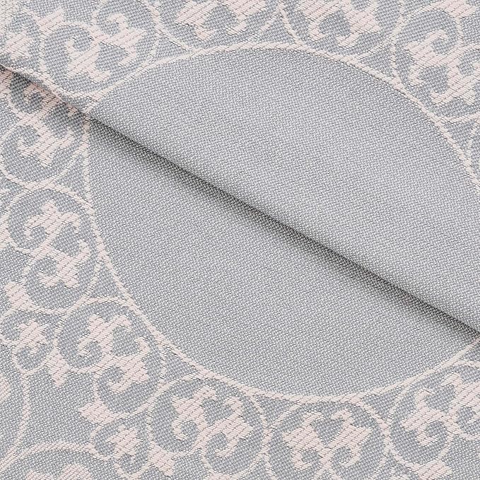 SUPERIOR Cotton Blend Bedspread Set, Includes Oversized Bedspread and 2 Matching Pillow Shams, Light Weight Blanket, Bedding Decor, Jacquard Vintage Floral Mandala, Lyron Collection - Twin, Slate Blue