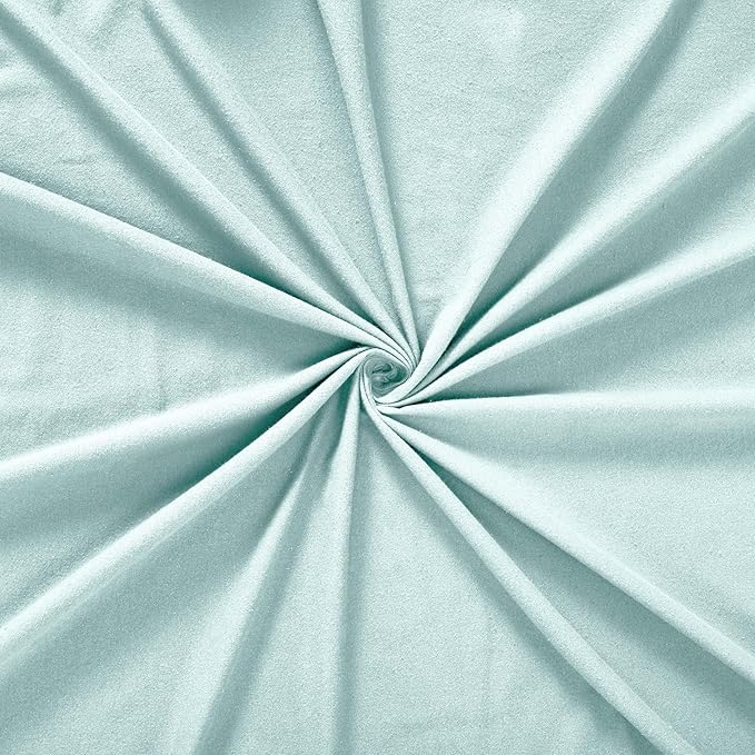 Superior Flannel Cotton Bed Sheet Set, Set Includes: One Flat Sheet, One Fitted Sheet and Two Pillowcases, Breathable, Modern Solid Classic, King, Light Blue