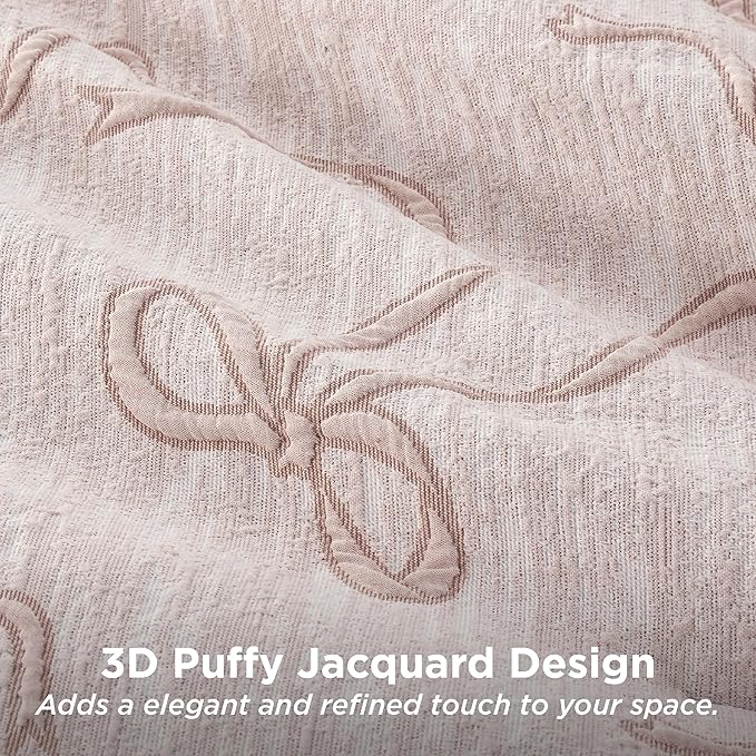 Bedsure Full Size Comforter Sets, GentleSoft™ 3 Pieces Bow Cute Bedding Pink Room Decor Aesthetic, Full Size Bedding Sets Gifts for Her, 1 Pink Comforter, 2 Pillow Shams, 82x86 Inches