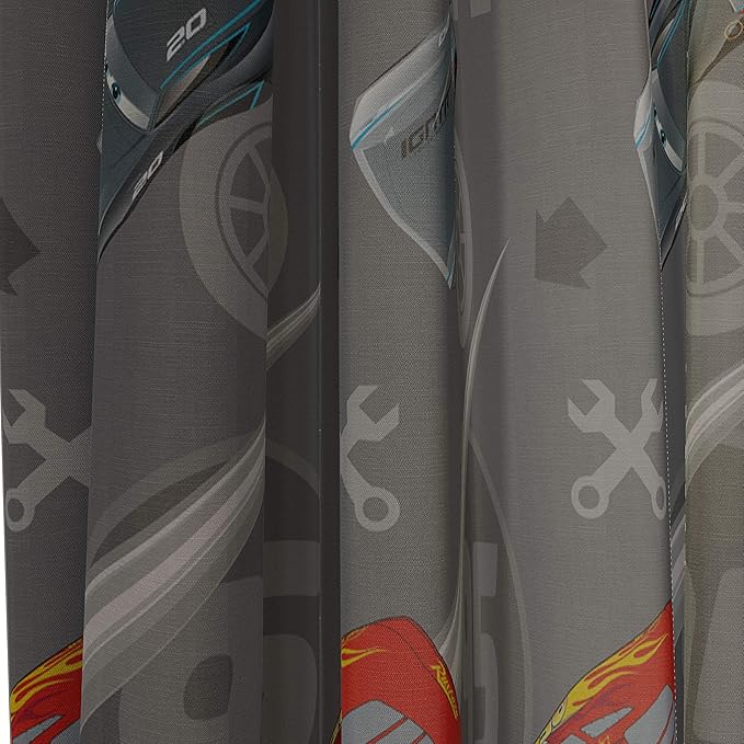 Jay Franco Disney Pixar Cars Lighnting Speed 84" Inch Drapes - Beautiful Room Décor & Easy Set Up, Bedding Features Lightning McQueen - Curtains Include 2 Tiebacks, 4 Piece Set